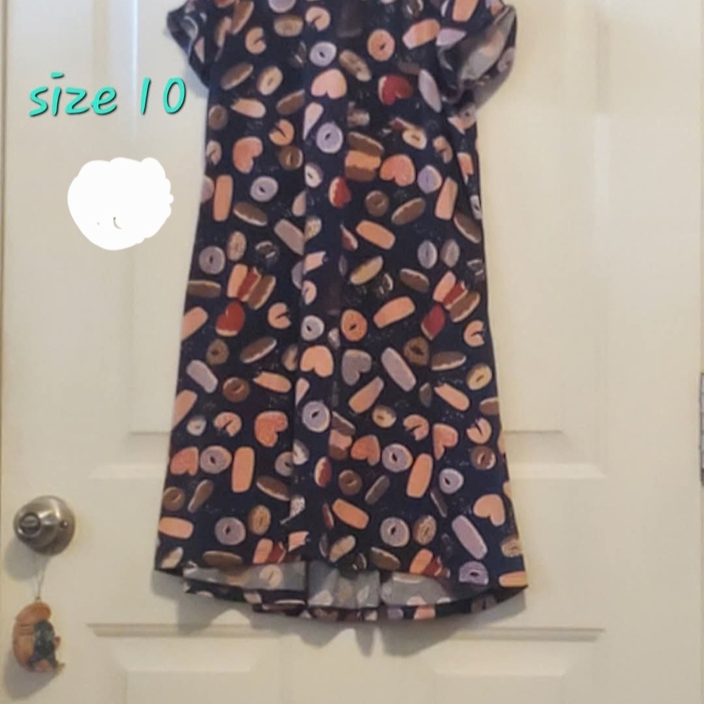 LuLaRoe Kids Dress with Donut Pattern
